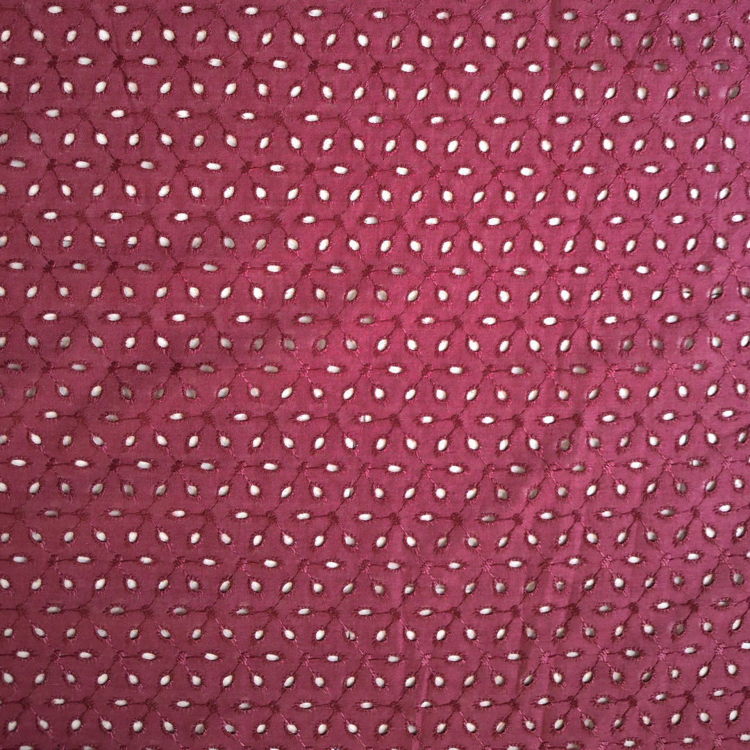 Dark Maroon Shade Luxurious Hakoba Fabric – Perfect for Your Creations