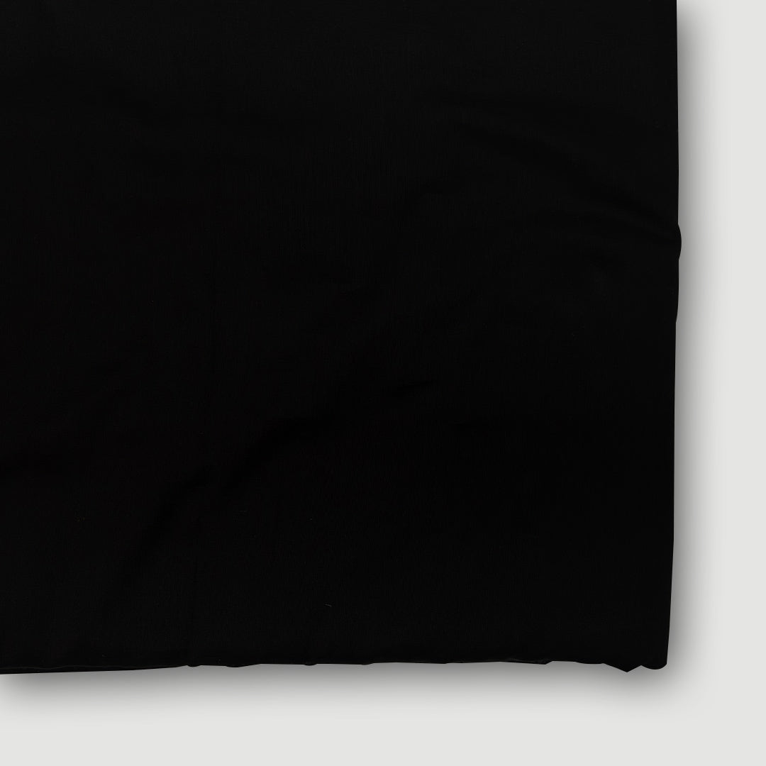 Soft black Mul-Mul plain cotton fabric-square cut out