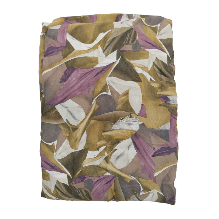 Copper Abstract Printed Georgette Fabric