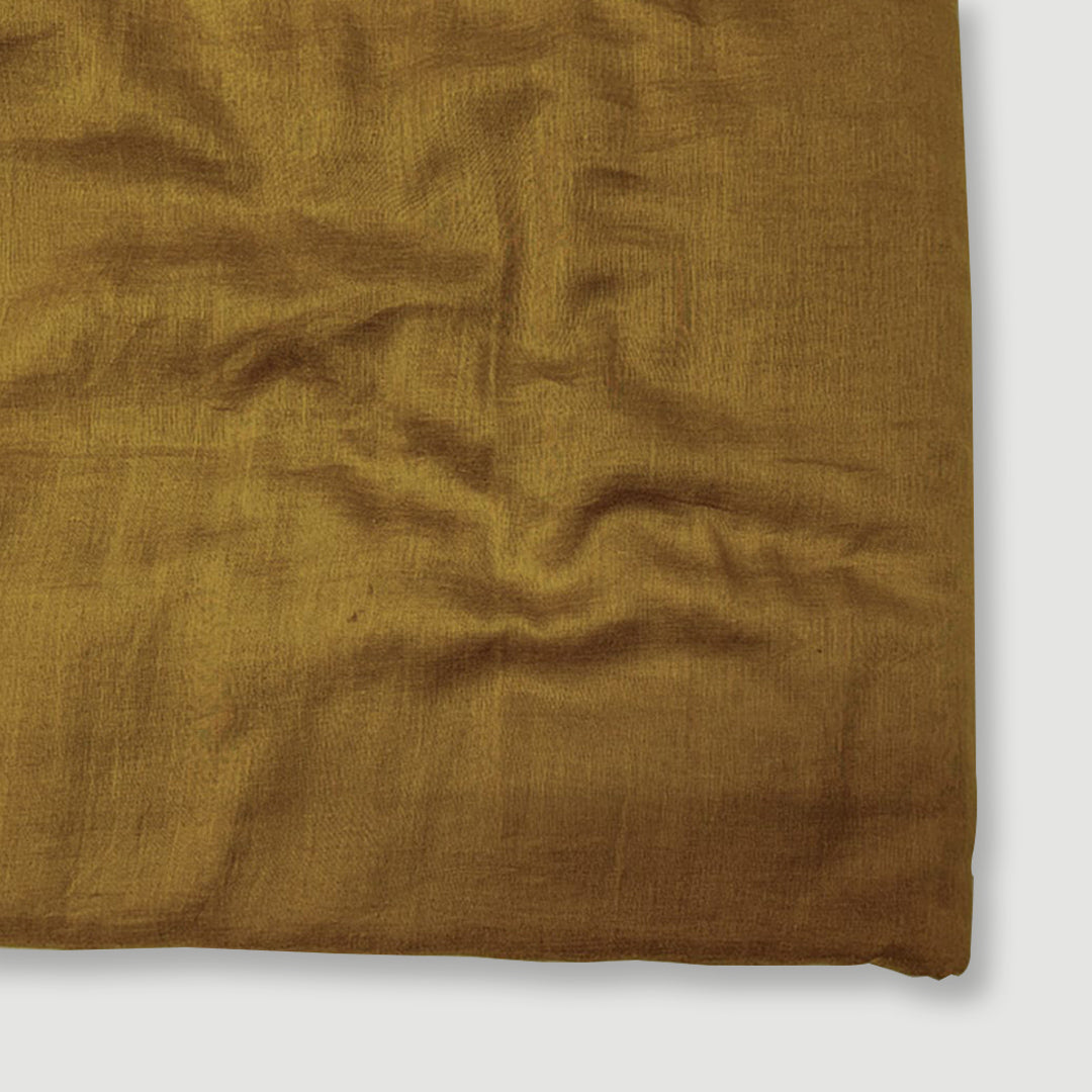 Soft Mustard Yellow Mulmul Plain Cotton Fabric from Fabrics@StudioLCX