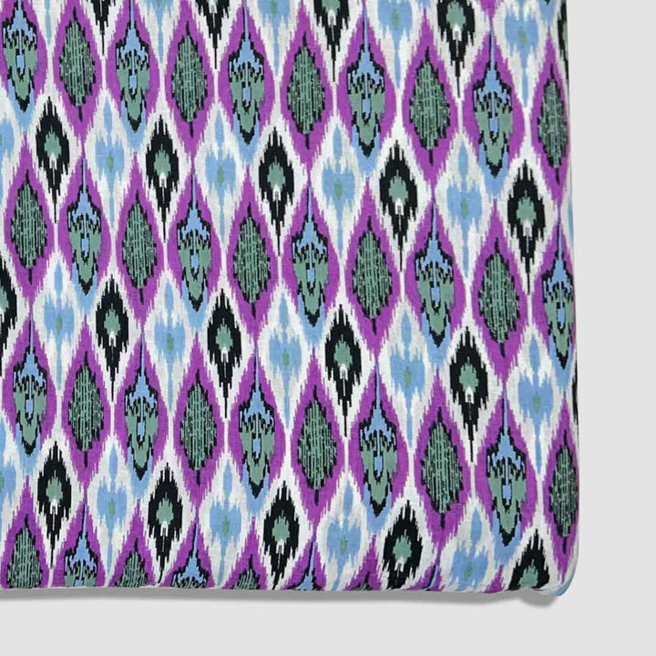 Purple Shades Abstract Printed Cotton Fabric