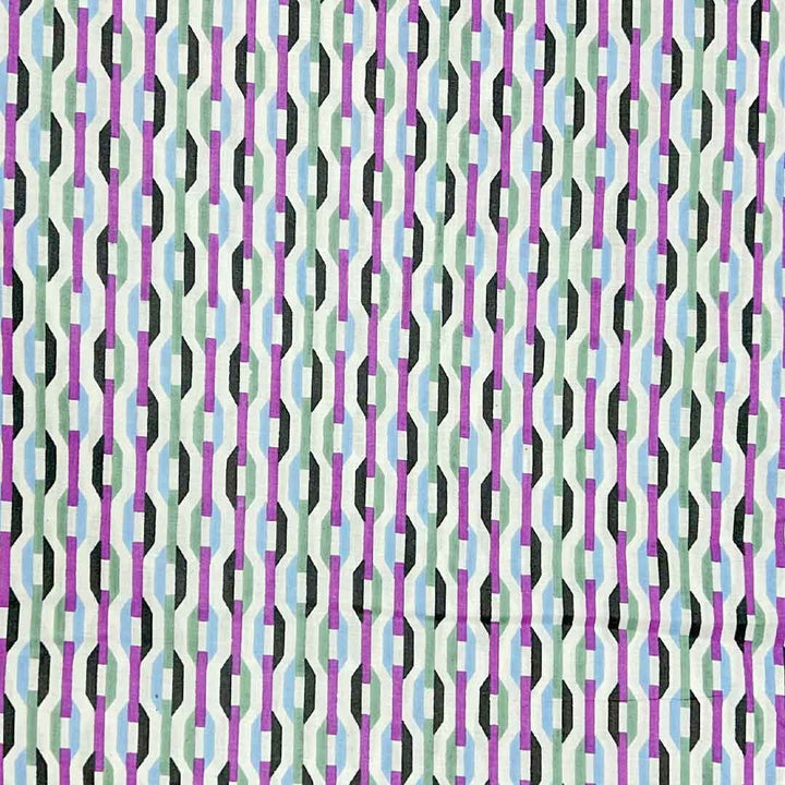 Purple Shades Abstracts Printed Cotton Fabric