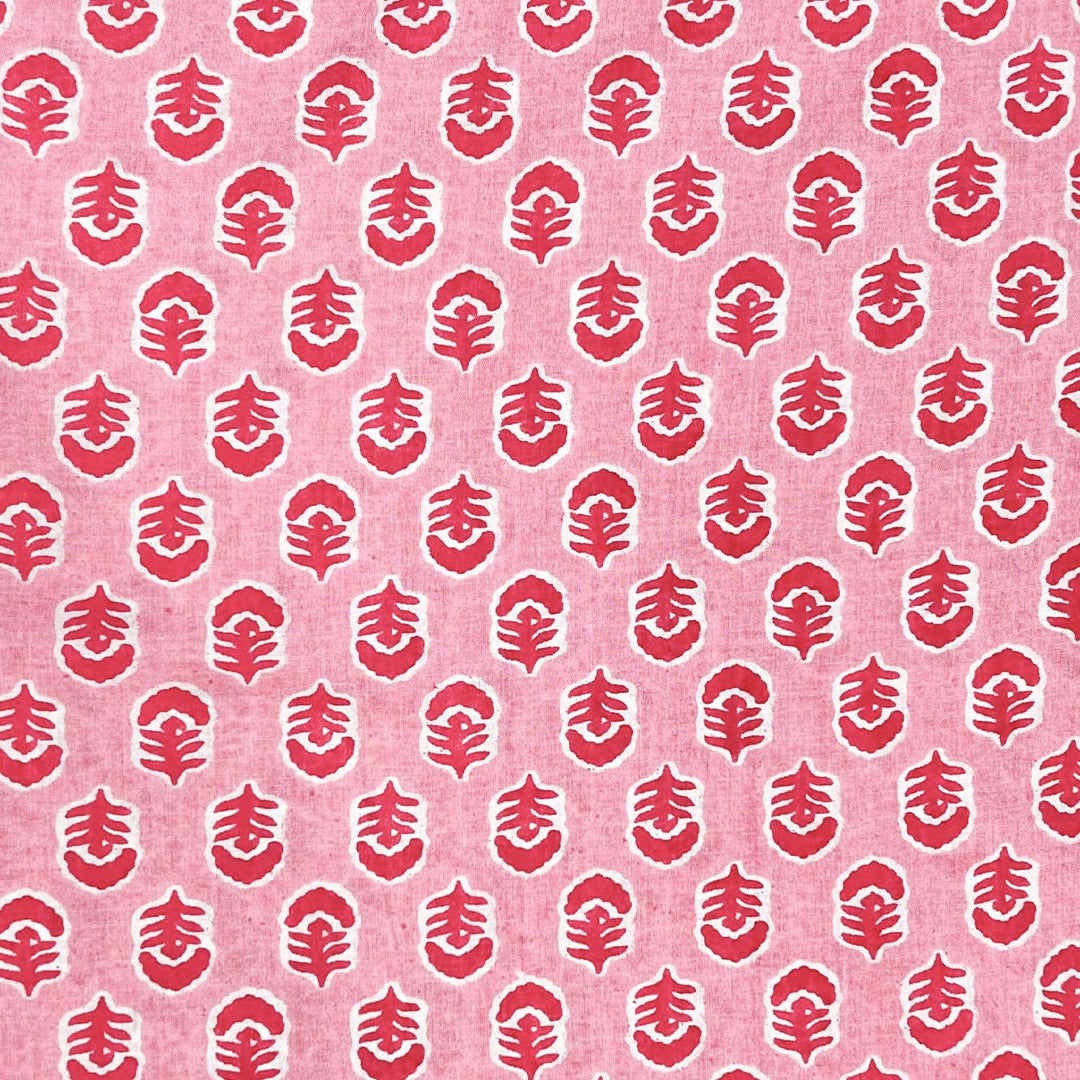 Light Pink Shades Floral Printed Cotton Fabric