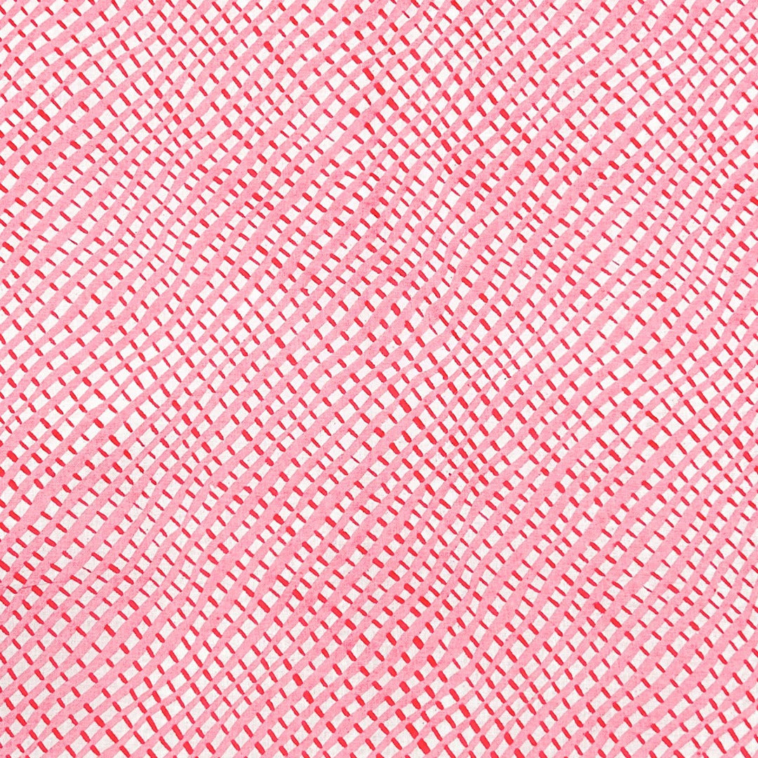 Light Pink Shades Stripes Printed Cotton Fabric