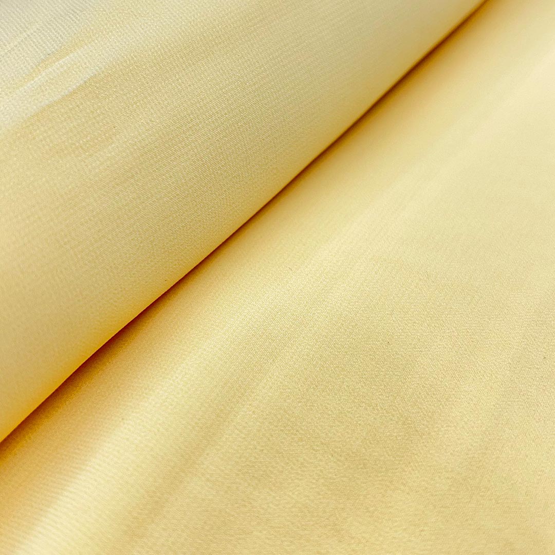 Light Yellow Plain Heavy Fox Georgette Fabric