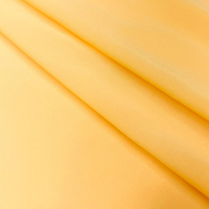 Yellow Plain Heavy Fox Georgette Fabric