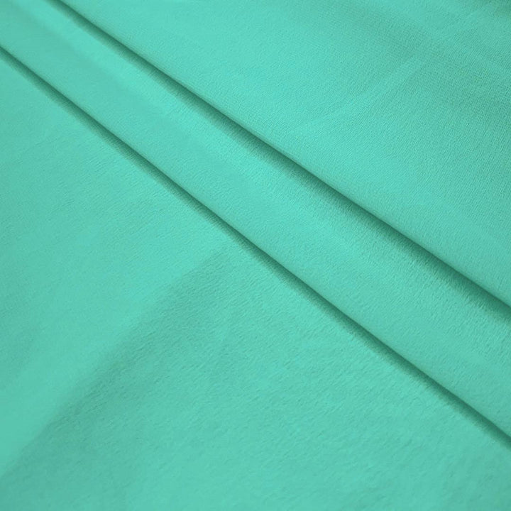 Sea Green Plain Heavy Fox Georgette Fabric