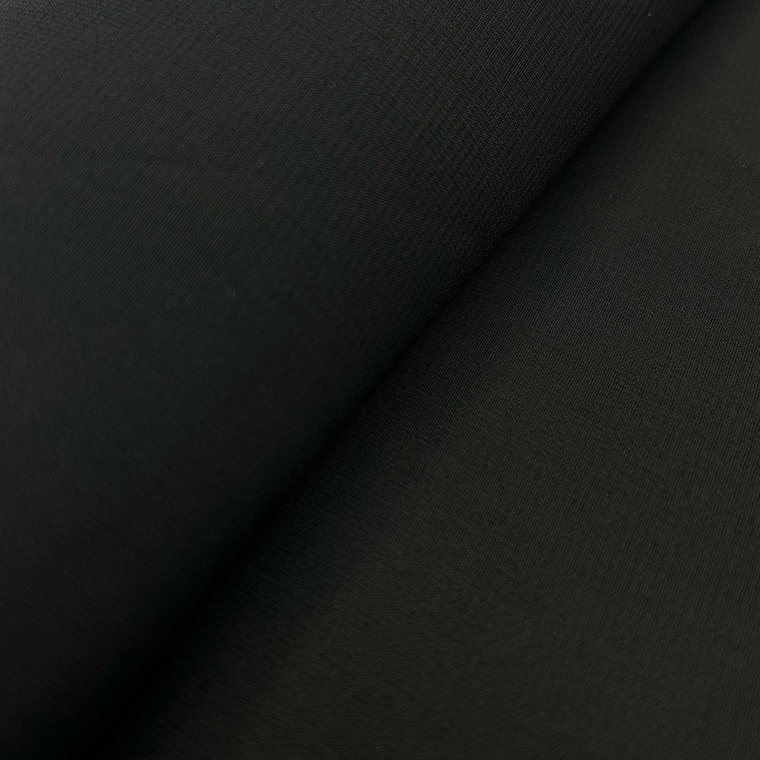 Black Plain Heavy Fox Georgette Fabric