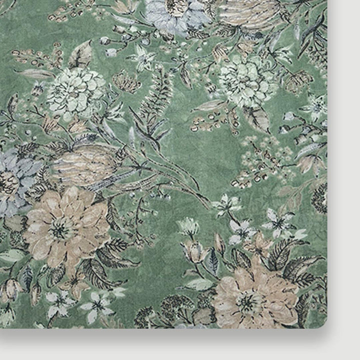 Green Shades Floral Printed Georgette Fabric