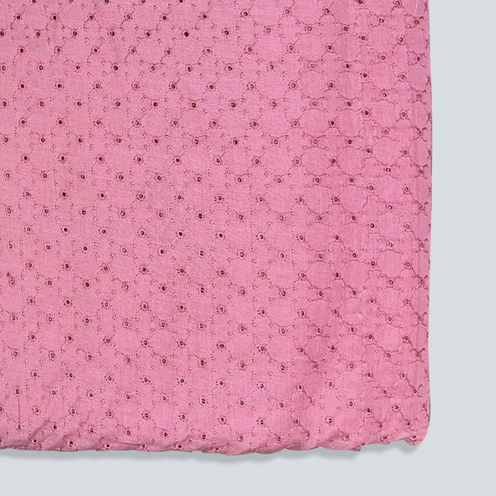 Pink Shade Embroidered Cotton Heavy Hakoba Fabric