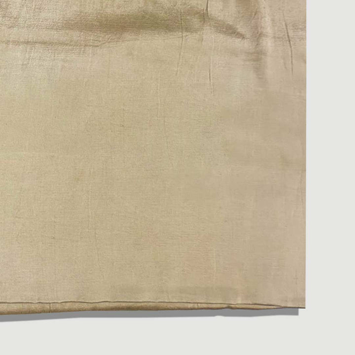 Beige Color Plain Mashru Silk Fabric