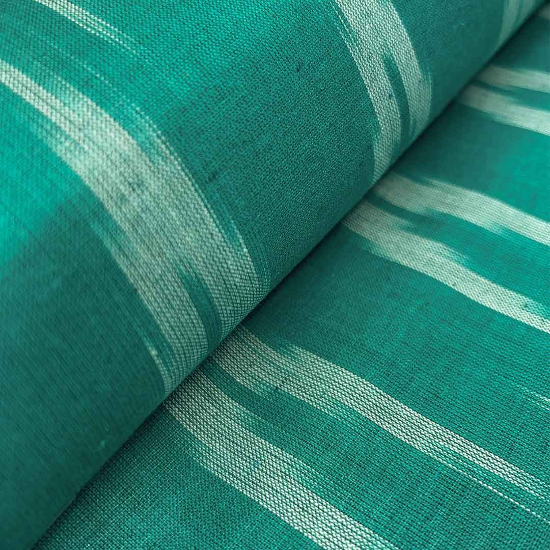 Rama Shade Ikkat Striped Unstitched Fabric