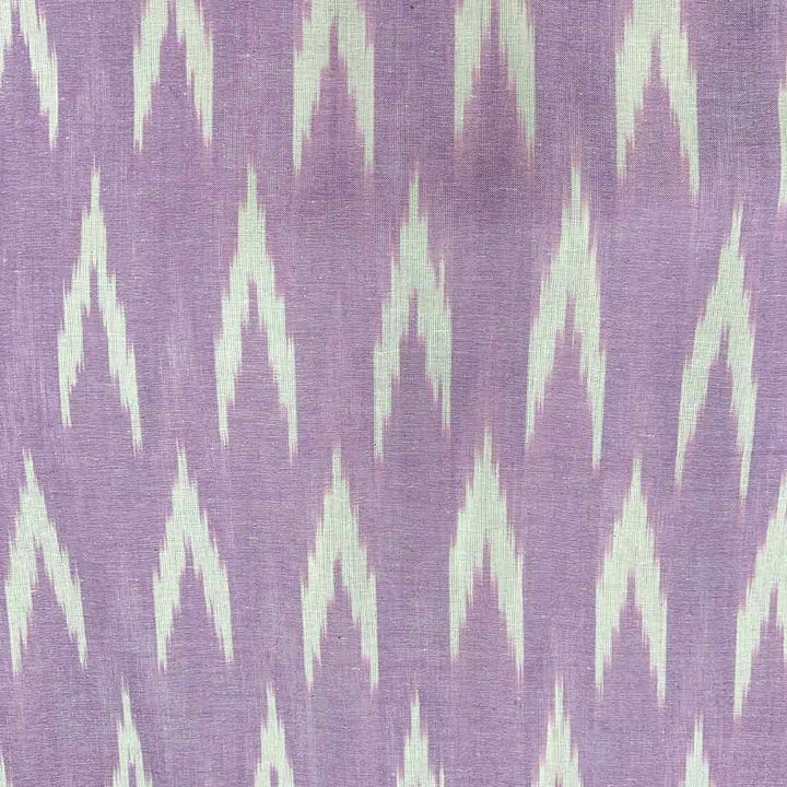 Light Purple Shade Ikkat Striped Unstitched Fabric