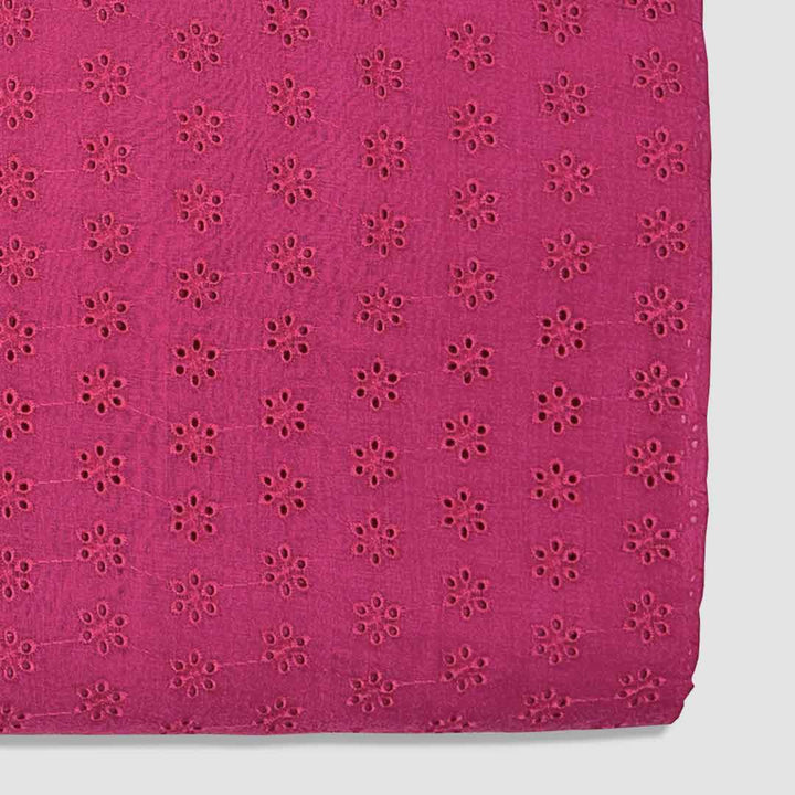 Pink Shade Embroidered Cotton Heavy Hakoba Fabric