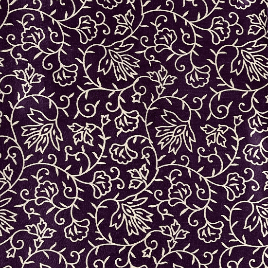 Purple Floral Printed Mashru Silk Fabric