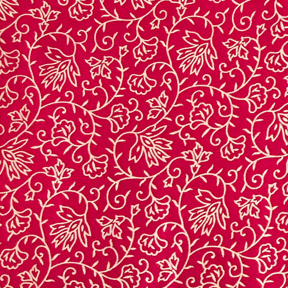 Hot Pink Floral Printed Mashru Silk Fabric