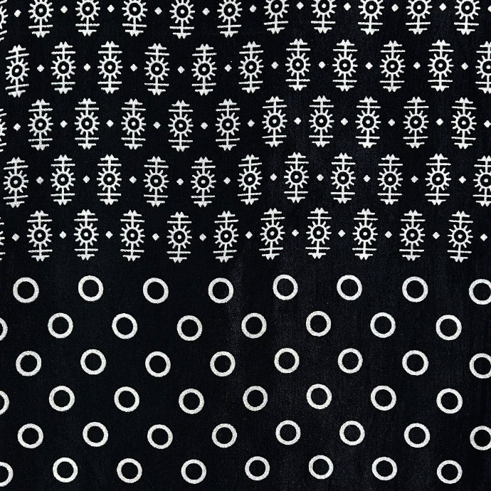 Black Patola Printed Mashru Silk Fabric