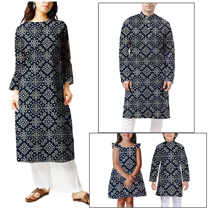 Elegant navy blue Patola printed Mashru silk fabric with intricate designs for luxurious sewing projects at StudioLCX.