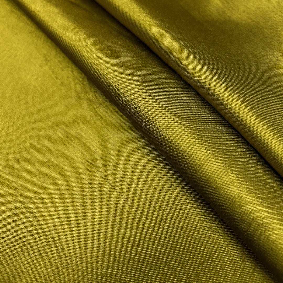 Yellow Shades Color Plain Mashru Silk Fabric