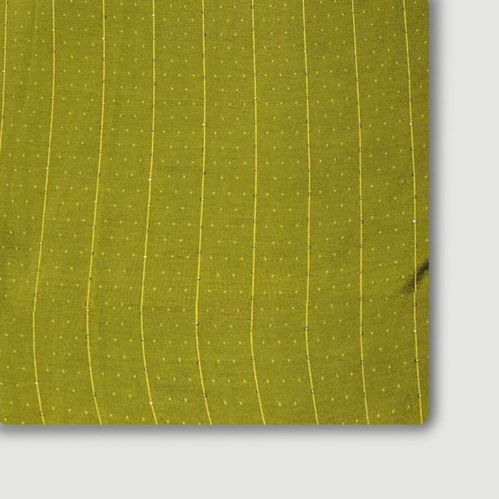 Yellow Shades Stripes With Butti Rangila Sequence Fabric