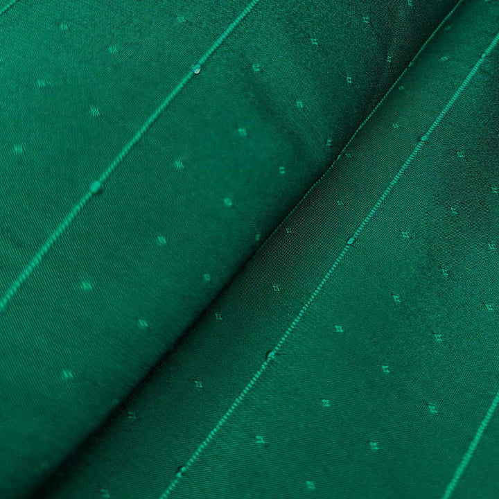 Dark Green Shades Stripes With Butti Rangila Sequence Fabric