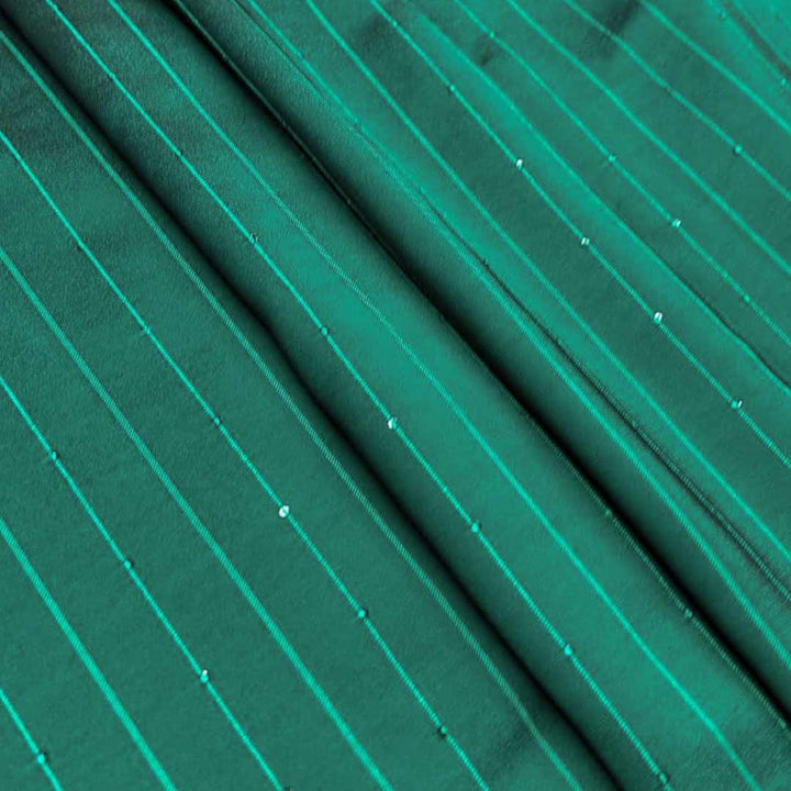 Green Shades Stripes Rangila Sequence Fabric