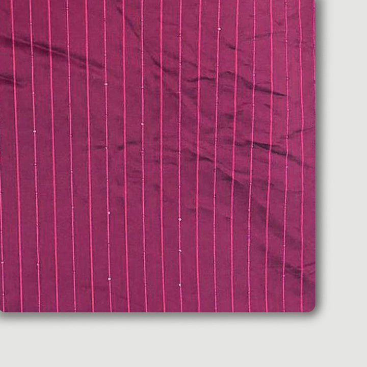 Dark Pink Shades Stripes Rangila Sequence Fabric