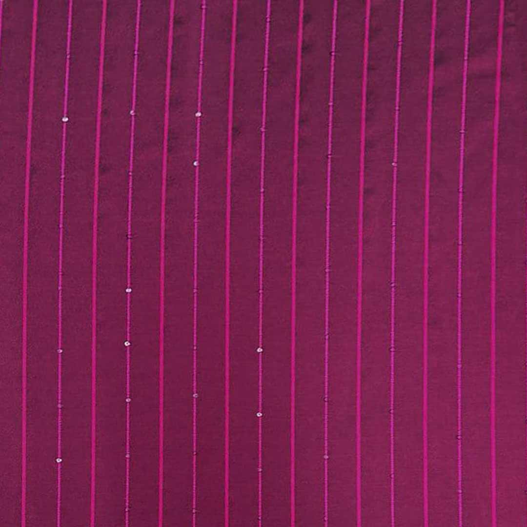 Dark Pink Shades Stripes Rangila Sequence Fabric