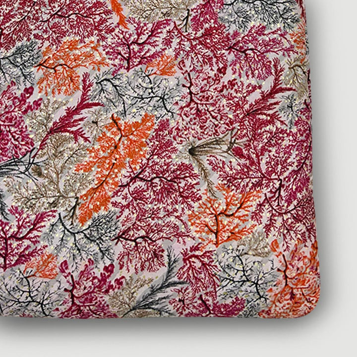 Red Shade Abstract Printed Rayon Foil Fabric