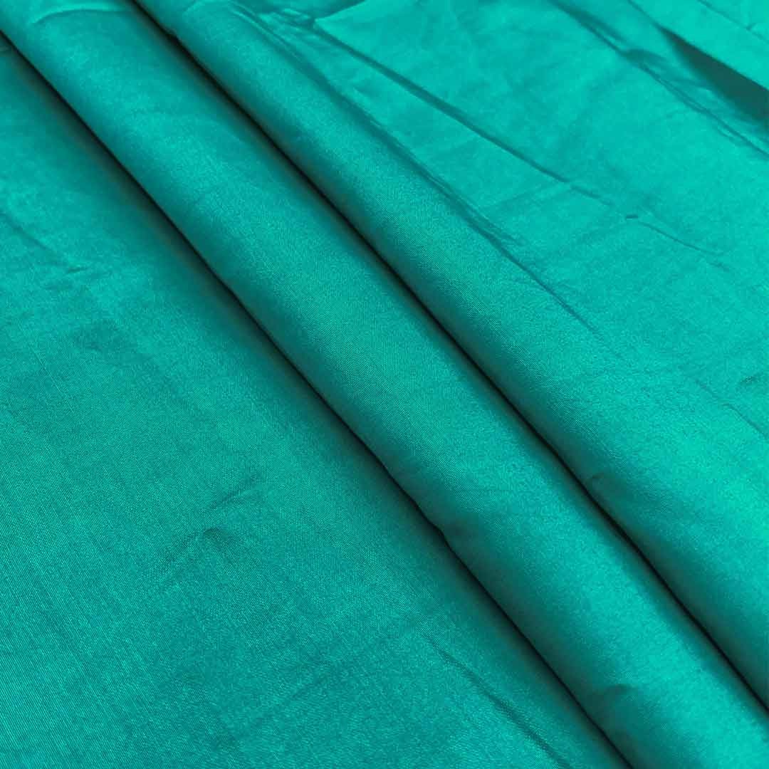 Peacock Green Plain Visolics Fabric