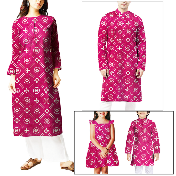 Hot Pink Patola Printed Mashru Silk Fabric